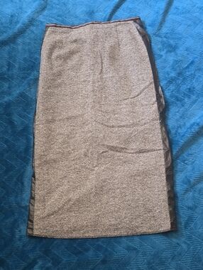 3/$20 Classic Brown Pencil Skirt with Brown Trim